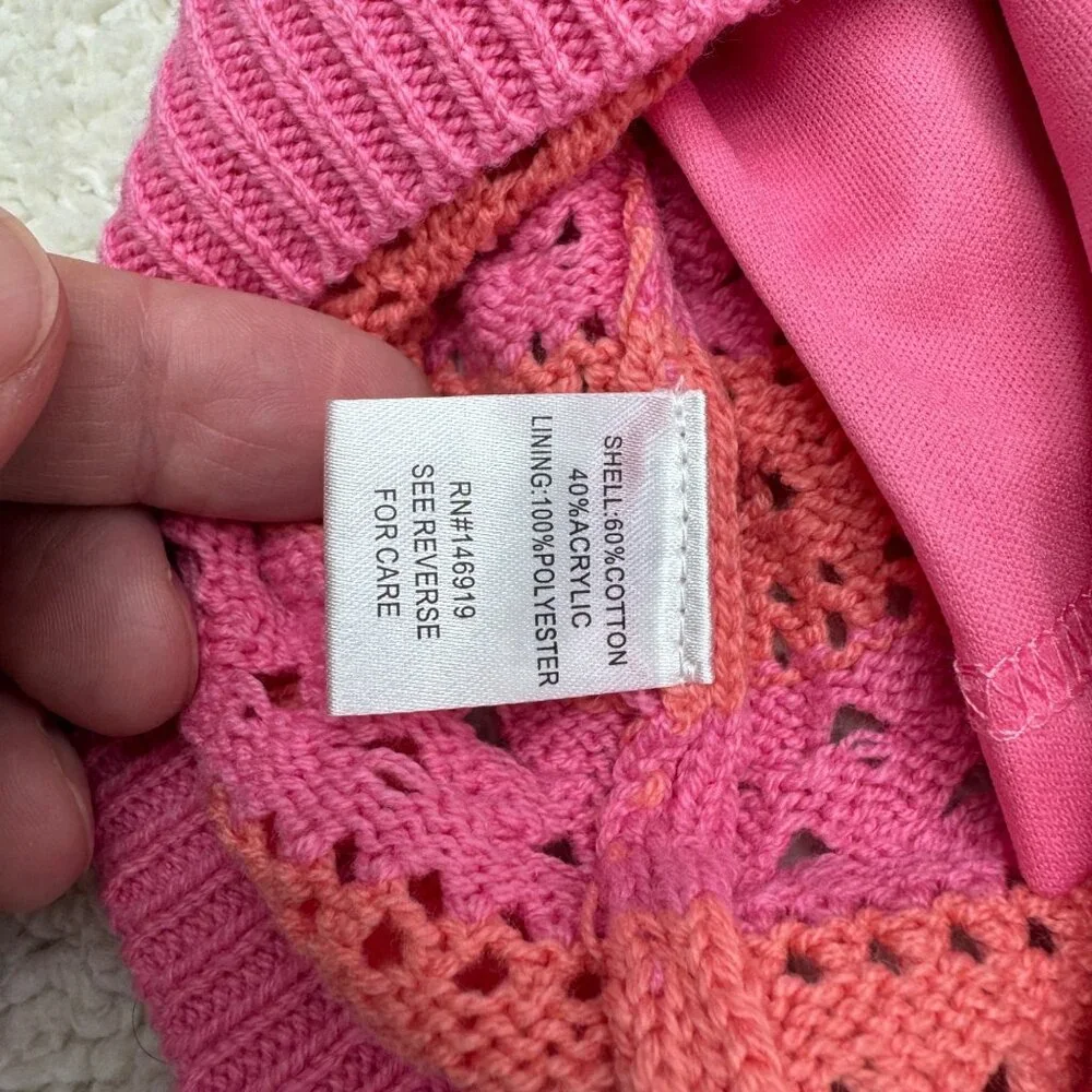 NEW Freshman 1996 Junior Pink Knitted Sleeveless Top With Skirt 2Pcs Set Size XL